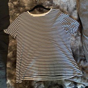 ESSENTIAL STRIPE CREW NECK TEE